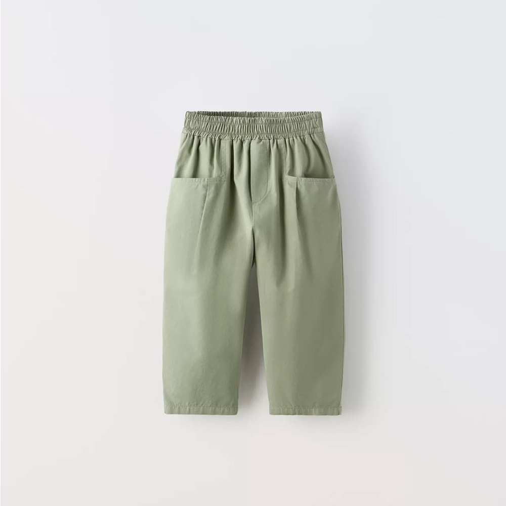 Zara green pants with pockets
